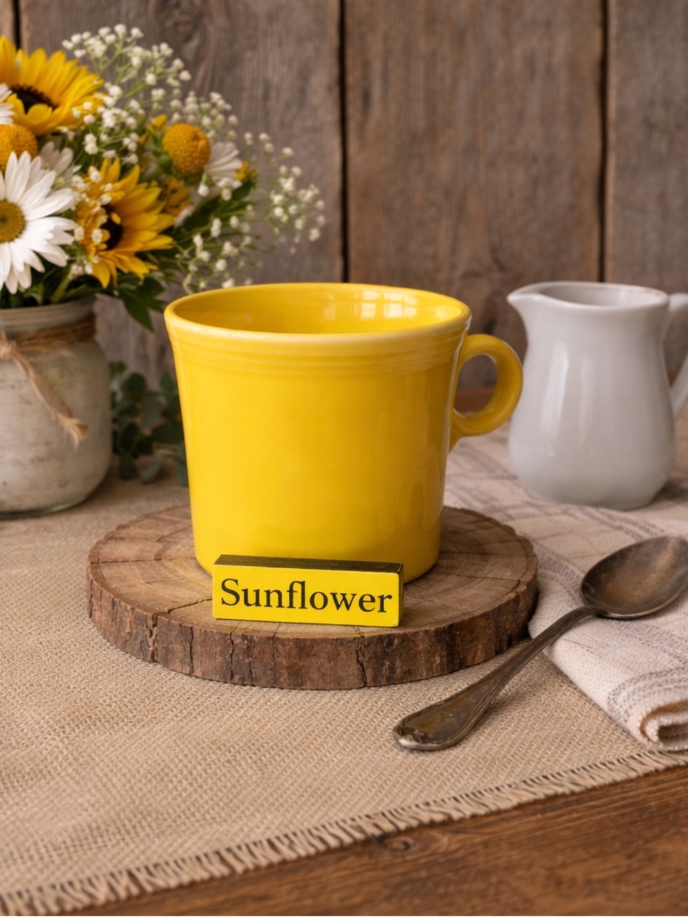Fiestaware Sunflower Ring Mug